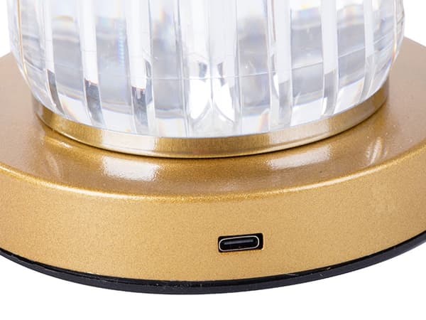Bordlampe LED med glasdiffusor touch USB-opladning 21 cm
