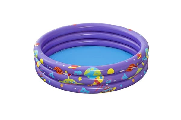 Uppblåsbar bollpool 102x25 cm med 50 bollar, 3 ringar, från 2 år