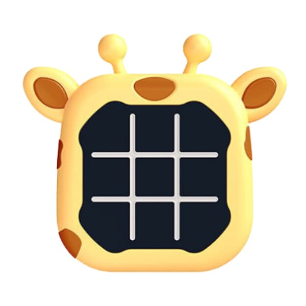 Elektroniskt spel 3-i-1 Tic Tac Toe/Parspel/Memory Girafftema