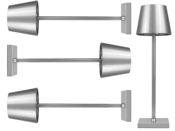Bordslampa LED touch dimbar 3 ljuslägen silver 38 cm USB-C