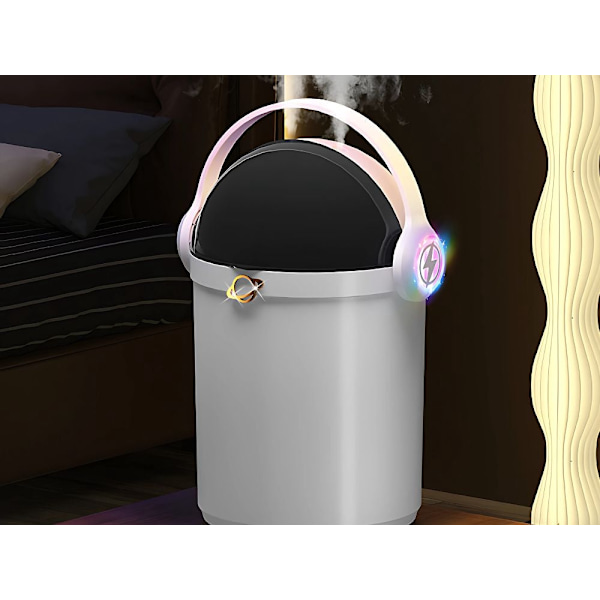 Luftfuktare 2 l med dubbla munstycken aromaterapi LED, USB vit