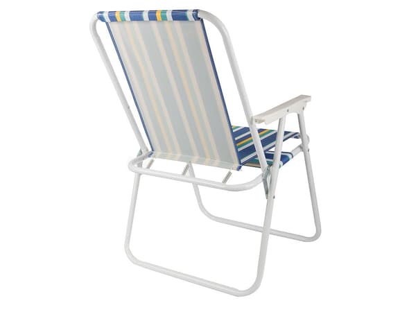Sammenfoldelig campingstol med armlæn metalramme 75x51 cm