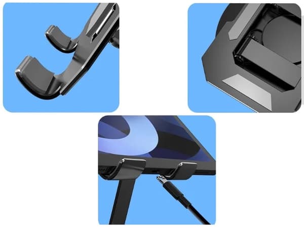 Tablet-holder justerbar 4–16 tommer 360° rotation i kulstål