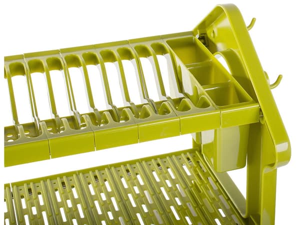 Diskställ plast 3 nivåer för 18 tallrikar med vattenbricka 53 cm