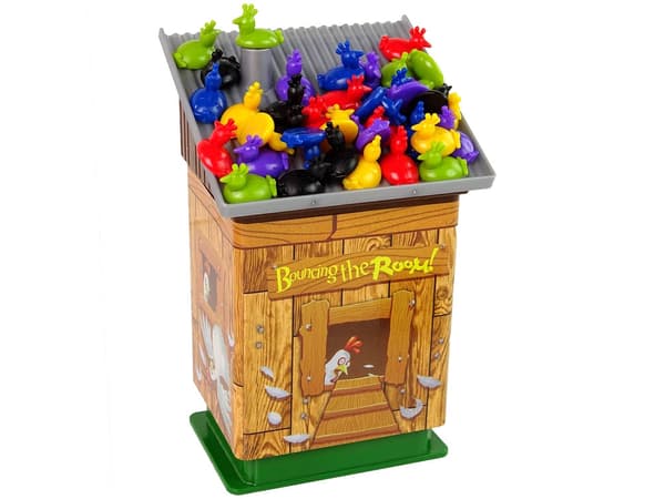Exploding Chicken Coop färdighetsspel med exploderande hönshus, 2-4 spelare