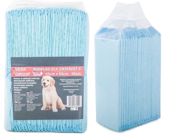 Træningsunderlag til hund 45x60 cm absorberende engang 50-pack