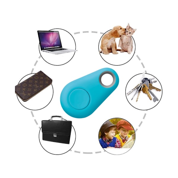 Bluetooth nyckelsökare nyckelring 25 m för iOS/Android blå