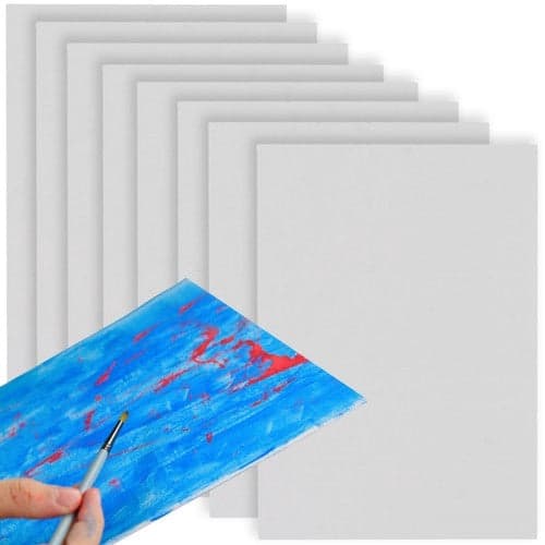 Målarduk på MDF 30x40 cm 8-pack primad vit bomull 180 g/m²