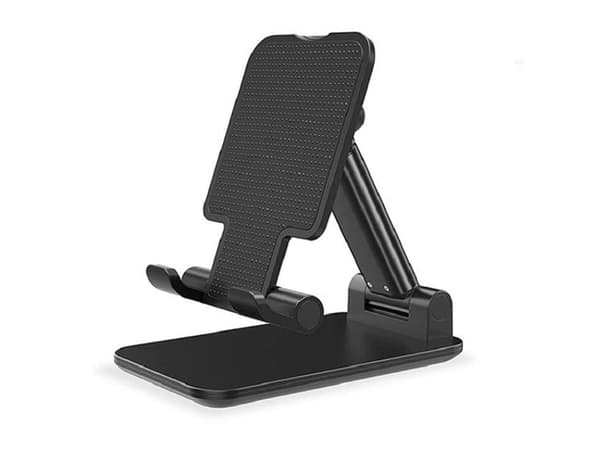 Mobil- og tablet-holder foldbar justerbar 7–10 tum sort