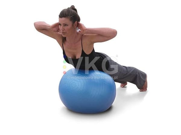 Gymnastikbold 65 cm i PVC med pumpe blå