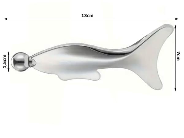 Ansiktsmassager gua sha i rostfritt stål med kula 13 cm