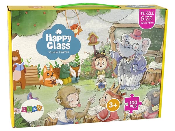 Barnpussel 100 bitar djurklass elefantlärare 52x37,8 cm 3+ år