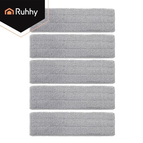 Moppipäällinen 33 cm kapealle lattiamopille, tarrakiinnitys, 5 kpl harmaa