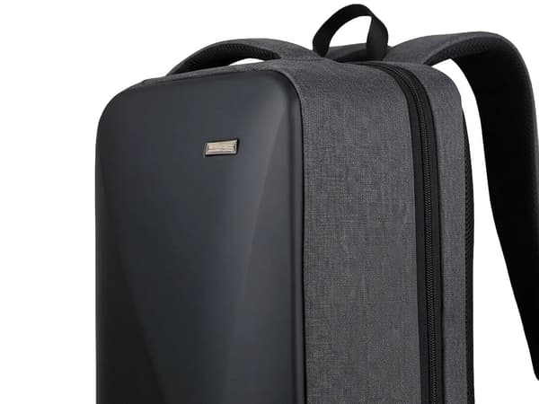Antitjuvryggsäck 15 L grå med hårt skal laptopfack USB lås