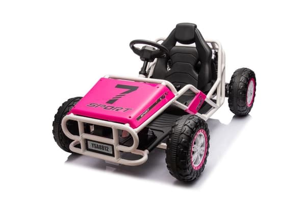 Elbil för barn buggy 24V rosa Battery Car Buggy A8812