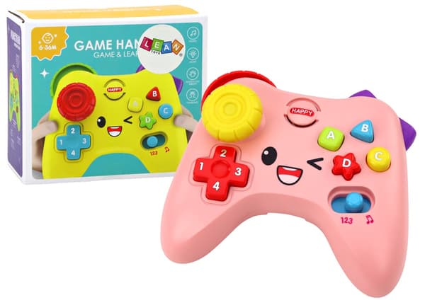 Interaktiv rosa babytablet med lyd og lys, 12+ mdr.