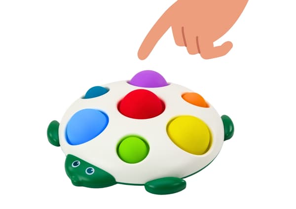 Sensorisk skildpaddelegetøj med trykknapper 17 cm, från 6 månader