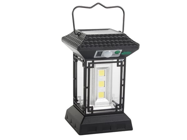 Solcellelampe 1200 lm med bevægelses-/skumringssensor 60 LED USB-C