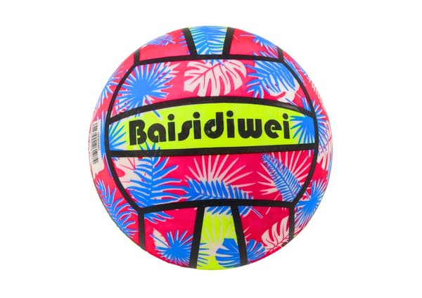 Kumipallo 24 cm värikäs lehtikuviolla, CE/EN71, alkaen 3 år
