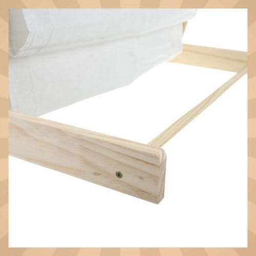 Børnebogreol i træ/tekstil 6 rum 79 cm natur 79x62,5x30 cm