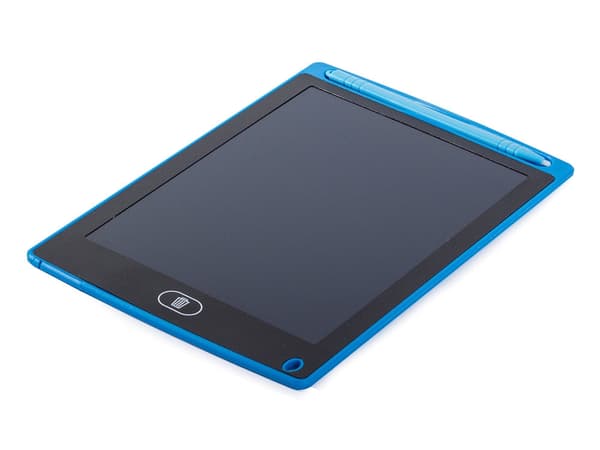 Tegneplade LCD 8,5 tommer med stylus og batteri blå 14,6x22,6 cm