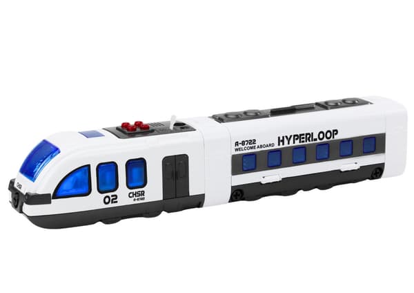 Interaktivt legetøjstog med lyd/lys och 2 skinner, demonterbart 44 cm