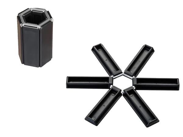 Sammenfoldeligt grydeunderlag 19 cm varmebestandigt 220°C, sort