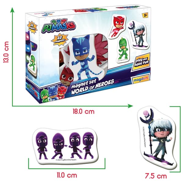 Magnetset för barn 22-pack tecknade figurer, från 3 år