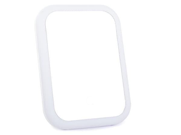 LED-makeupspejl 15 x 20 cm med touch og foldbart stativ USB/batteri