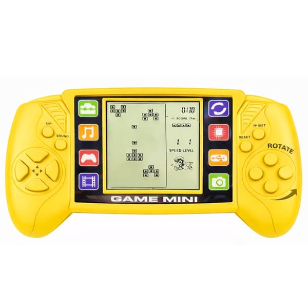 Tetris elektronisk spil LCD bærbar spilkonsol, gul, 2x AA