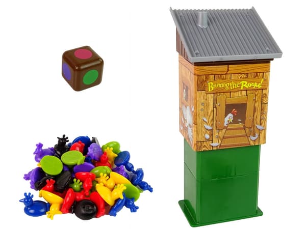 Exploding Chicken Coop färdighetsspel med exploderande hönshus, 2-4 spelare