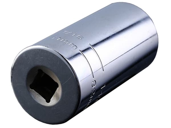 Universal hylsenøgle 7–19 mm Cr-V stål med adapter 52 mm