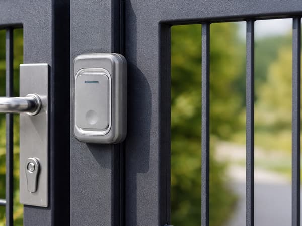 Trådlös dörrklocka 300 m 38 melodier LED grå batteridriven