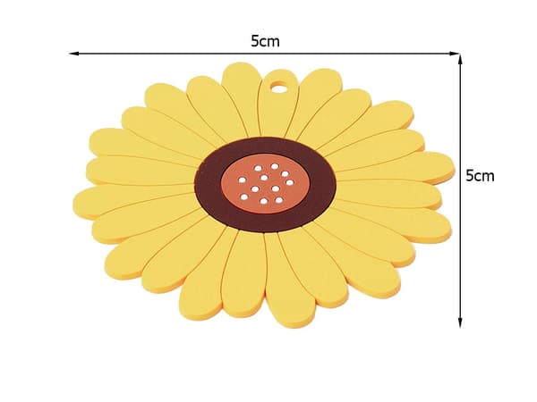 Silikonunderlag blomstform 5x5 cm, tilfældig farve (lyserød/blå/hvid/gul/orange/rød)