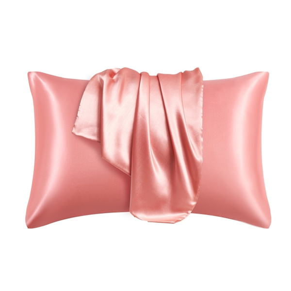 Lyxigt Satinörngott - Set med 2 Kuddfodral, 50 x 66 cm - Aprikos