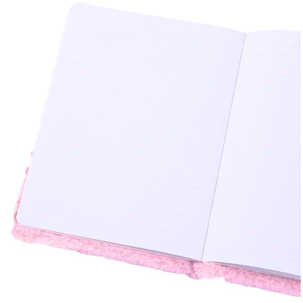 Notesbog A5 blødt fluffy omslag pingvin pastel, 80 blad