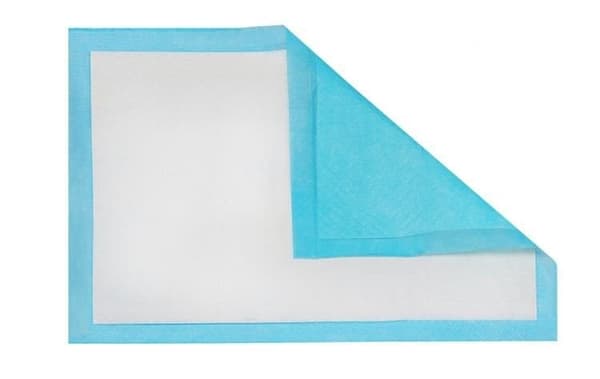 Absorberande engångsunderlag 60x45 cm 400 ml blå 50-pack