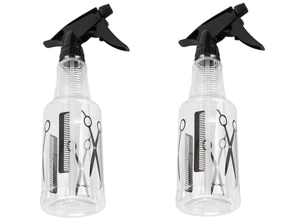 Sprayflaska för hår 250 ml transparent plast med finfördelad mist