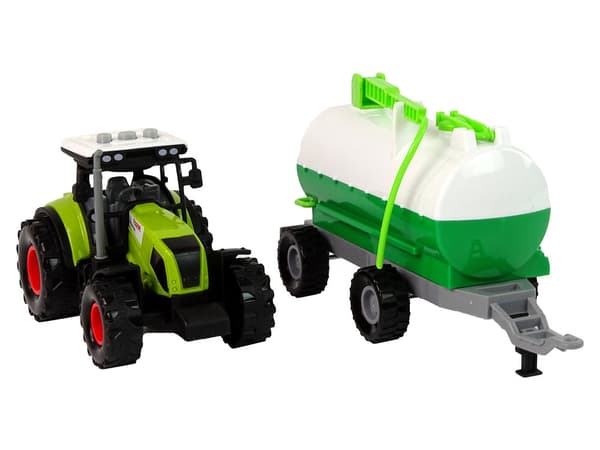 Legetraktor med tankvogn og lyd, 3+ år, batterier medfølger