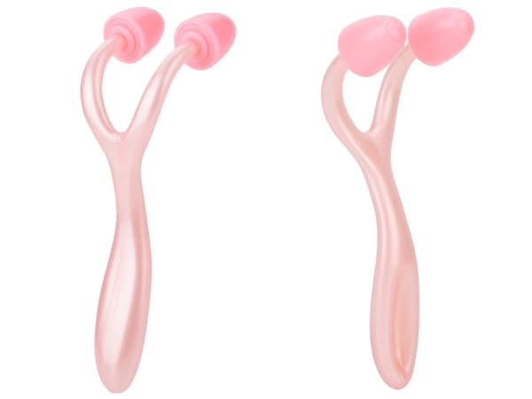 Næseformer med massage, 2 roterende ruller 12,5x5 cm, rosa