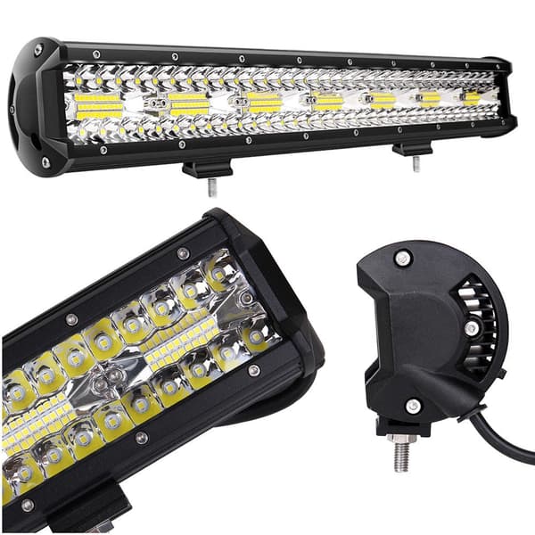 LED arbejdslygte 420W 12–24V 140 LED IP68 sort 51,5 cm