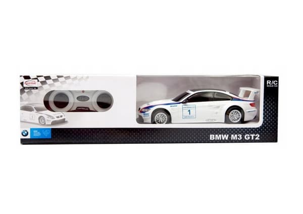 Radiostyrd bil BMW M3 GT2 2,4 GHz vit 29 cm