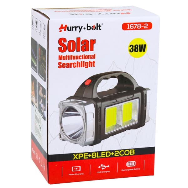 LED-solarlampe genopladelig 2400 mAh Micro USB HB 1678 6