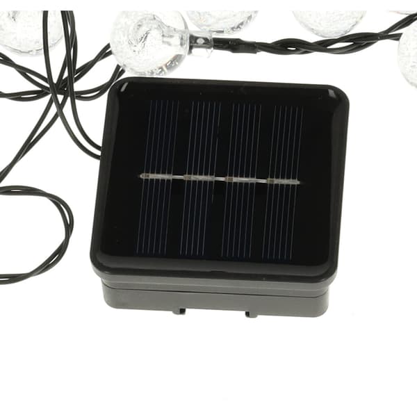 Solcelle-lyskæde 7 m 50 LED varm hvid IP65 8 tilstande skumringssensor