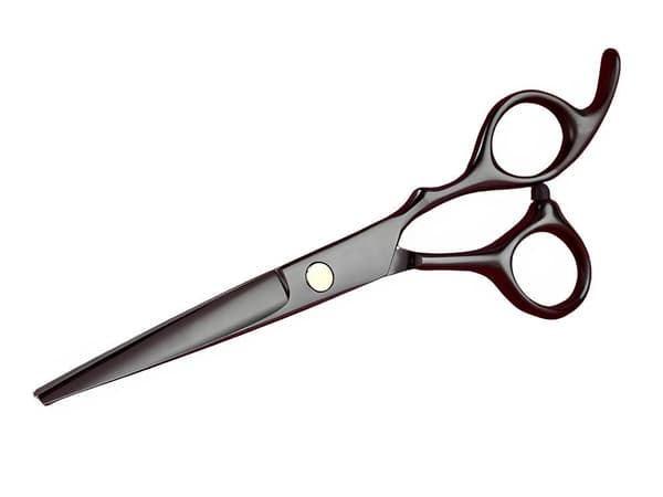 Frisørsaks til hårklipning 17 cm med fingerstøtte + smøremiddel