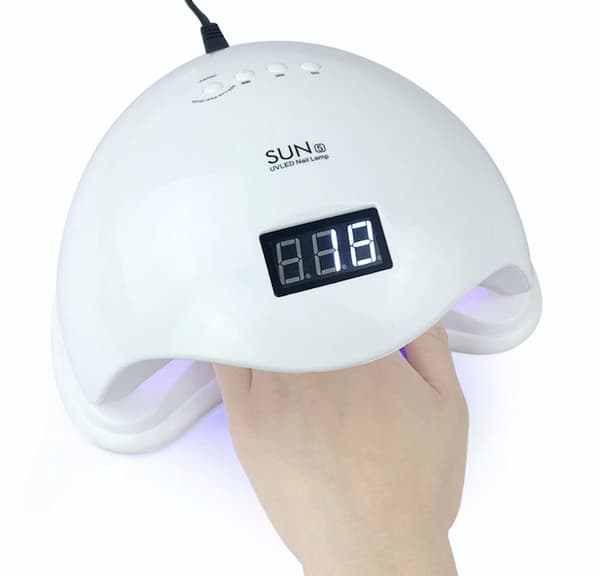 UV/LED nagellampa 48W med sensor och timer 10/30/60s vit Vit