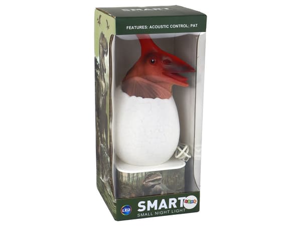 LED-natlampe Pterosaur i æg 22 cm USB-opladning touch farveskift