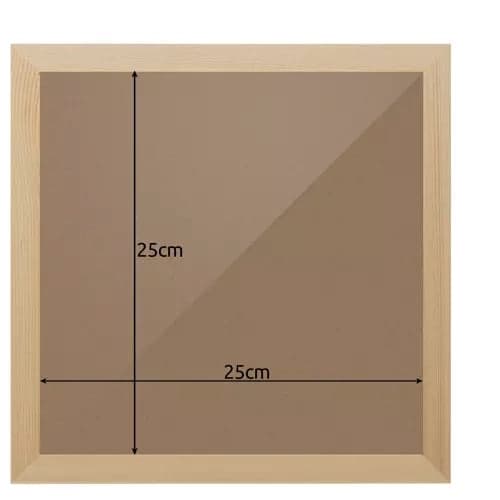 Valokuvakehys mänty 30x30 cm pleksilasilla ja seinäkoukulla