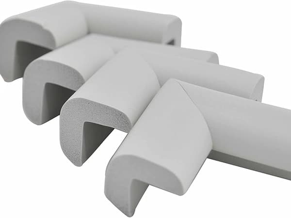 Kulmasuojat vaahtomuovia, harmaa, 10 mm, 55x55x35 mm, 4 kpl