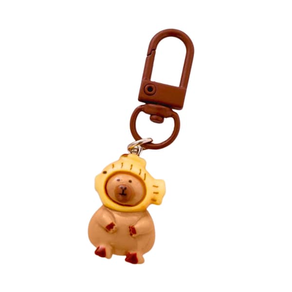 Mini-kapybara-avaimenperät 4 kpl 3 cm muovifiguurit